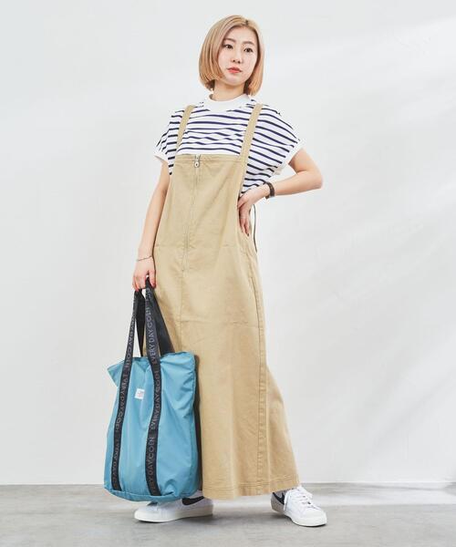 coen（コーエン）の「チノエプロンワンピース（ジャンパースカート・レディース・ブラック/ベージュ・MEDIUM/LARGE）」の15枚目の写真