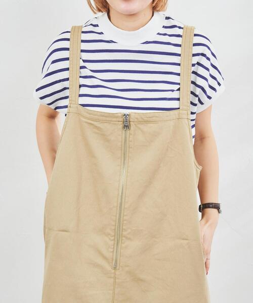 coen（コーエン）の「チノエプロンワンピース（ジャンパースカート・レディース・ブラック/ベージュ・MEDIUM/LARGE）」の16枚目の写真