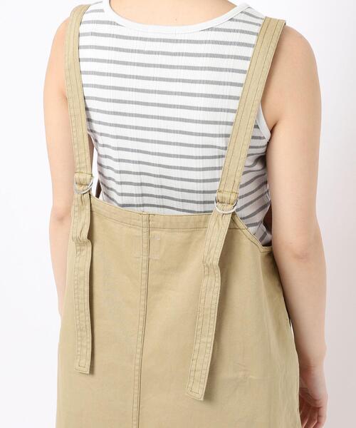 coen（コーエン）の「チノエプロンワンピース（ジャンパースカート・レディース・ブラック/ベージュ・MEDIUM/LARGE）」の10枚目の写真