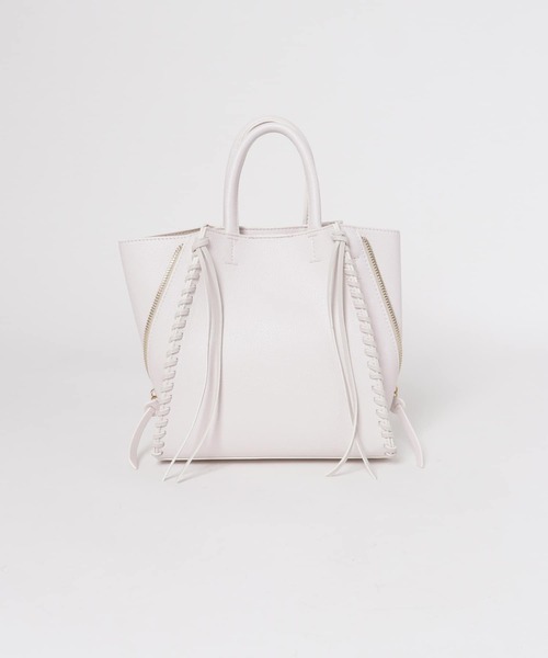 URBAN RESEARCH ROSSO（アーバンリサーチロッソ）の「サイドジップミニトート（トートバッグ・レディース・キャメル/グレー系その他/ホワイト・FREE）」の9枚目の写真