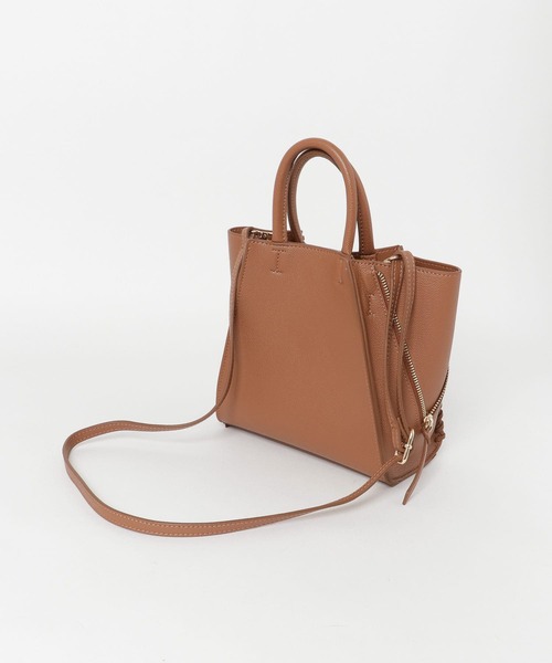 URBAN RESEARCH ROSSO（アーバンリサーチロッソ）の「サイドジップミニトート（トートバッグ・レディース・キャメル/グレー系その他/ホワイト・FREE）」の5枚目の写真