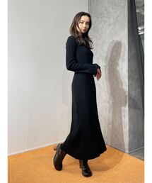 EMODA | リブハイネックマキシニットワンピース(ワンピース)