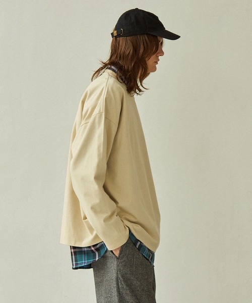 Heavy ounce cotton ルーズベーシックオーバーロングTシャツ