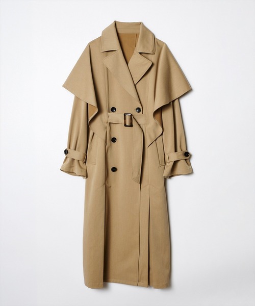 REDYAZEL(レディアゼル)の「ケープデザイントレンチコート(トレンチコート・レディース・ベージュ/カーキ/ブルー・SMALL/MEDIUM)」の13枚目の写真