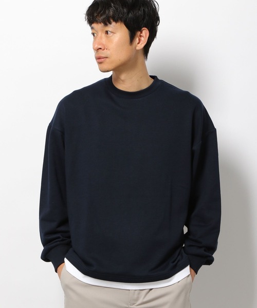 LAKOLE(ラコレ)の「TC裏毛レイヤードプルオーバー / 267612(スウェット・メンズ・ネイビー/サックスブルー/ライトグレー/グリーン・LARGE/X-LARGE/MEDIUM)」の2枚目の写真