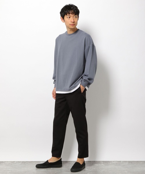 LAKOLE(ラコレ)の「TC裏毛レイヤードプルオーバー / 267612(スウェット・メンズ・ネイビー/サックスブルー/ライトグレー/グリーン・LARGE/X-LARGE/MEDIUM)」の6枚目の写真