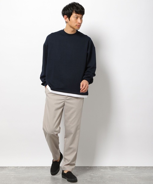 LAKOLE(ラコレ)の「TC裏毛レイヤードプルオーバー / 267612(スウェット・メンズ・ネイビー/サックスブルー/ライトグレー/グリーン・LARGE/X-LARGE/MEDIUM)」の7枚目の写真