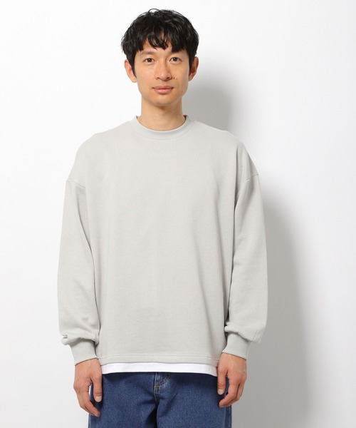 LAKOLE(ラコレ)の「TC裏毛レイヤードプルオーバー / 267612(スウェット・メンズ・ネイビー/サックスブルー/ライトグレー/グリーン・LARGE/X-LARGE/MEDIUM)」の10枚目の写真