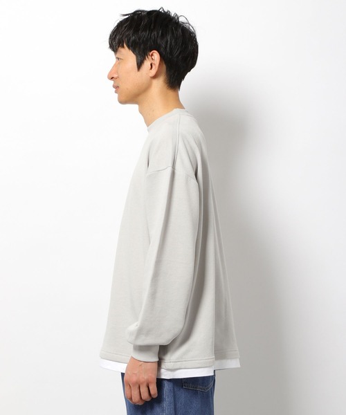 LAKOLE(ラコレ)の「TC裏毛レイヤードプルオーバー / 267612(スウェット・メンズ・ネイビー/サックスブルー/ライトグレー/グリーン・LARGE/X-LARGE/MEDIUM)」の11枚目の写真