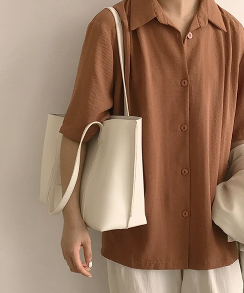 florist（フローリスト）の「【A4対応】シンプルデザインのPUレザーレディーストートバッグ/ショルダーバッグ（トートバッグ・レディース・ブラック/キャメル/ホワイト/ベージュ・FREE）」の22枚目の写真