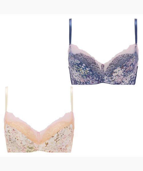 AMOSTYLE BY Triumph（アモスタイルバイトリンプ）の「AMOSTYLEホープブラ ワイルドグラデーションメドウ【Eカップ】AMST1371 WHU2 JX（ブラジャー・レディース・ブルー/イエロー・E70/E65/E75）」の5枚目の写真