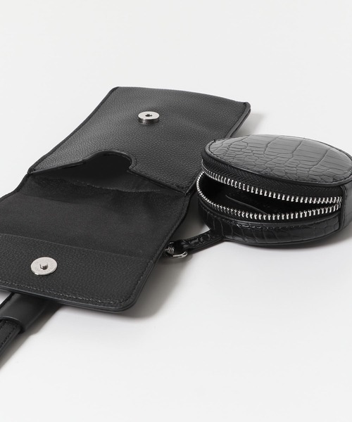 SENSE OF PLACE by URBAN RESEARCH(センスオブプレイスバイアーバンリサーチ)の「フェイクレザーリングマルチショルダーバッグ(ショルダーバッグ・メンズ・ブラック/オレンジ/ブルー/ブラック系その他/グリーン・ONE)」の7枚目の写真