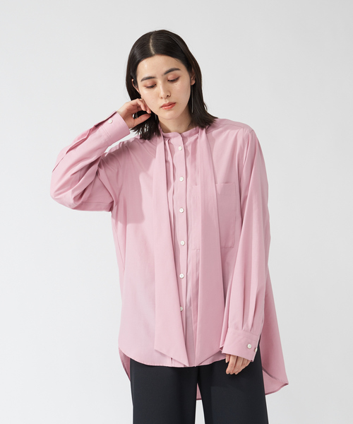 qualite(カリテ)の「ボウタイシャツ(シャツ/ブラウス・レディース・ホワイト/ストライプ/ピンク・フリー)」の10枚目の写真