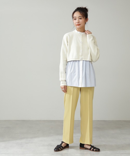 N.(N. Natural Beauty Basic)(エヌエヌナチュラルビューティーベーシック)の「◆ミラノリブクロップドカーディガン(カーディガン/ボレロ・レディース・ネイビー/レッド/グリーン/ナチュラル・MEDIUM)」の13枚目の写真