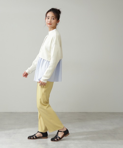 N.(N. Natural Beauty Basic)(エヌエヌナチュラルビューティーベーシック)の「◆ミラノリブクロップドカーディガン(カーディガン/ボレロ・レディース・ネイビー/レッド/グリーン/ナチュラル・MEDIUM)」の10枚目の写真