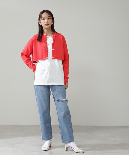 N.(N. Natural Beauty Basic)(エヌエヌナチュラルビューティーベーシック)の「◆ミラノリブクロップドカーディガン(カーディガン/ボレロ・レディース・ネイビー/レッド/グリーン/ナチュラル・MEDIUM)」の5枚目の写真