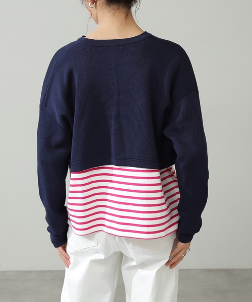 N.(N. Natural Beauty Basic)(エヌエヌナチュラルビューティーベーシック)の「◆ミラノリブクロップドカーディガン(カーディガン/ボレロ・レディース・ネイビー/レッド/グリーン/ナチュラル・MEDIUM)」の8枚目の写真