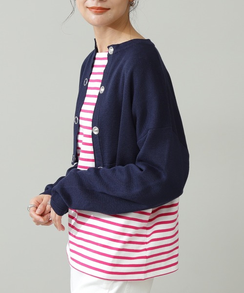 N.(N. Natural Beauty Basic)(エヌエヌナチュラルビューティーベーシック)の「◆ミラノリブクロップドカーディガン(カーディガン/ボレロ・レディース・ネイビー/レッド/グリーン/ナチュラル・MEDIUM)」の12枚目の写真