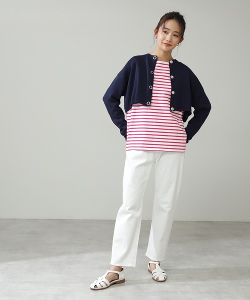 N.(N. Natural Beauty Basic)(エヌエヌナチュラルビューティーベーシック)の「◆ミラノリブクロップドカーディガン(カーディガン/ボレロ・レディース・ネイビー/レッド/グリーン/ナチュラル・MEDIUM)」の11枚目の写真