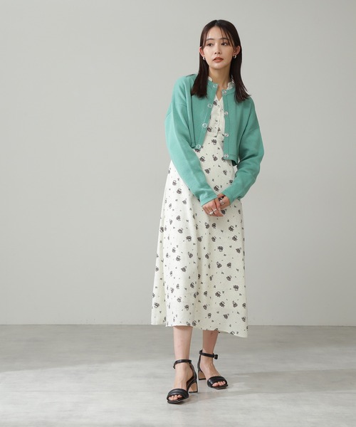 N.(N. Natural Beauty Basic)(エヌエヌナチュラルビューティーベーシック)の「◆ミラノリブクロップドカーディガン(カーディガン/ボレロ・レディース・ネイビー/レッド/グリーン/ナチュラル・MEDIUM)」の9枚目の写真