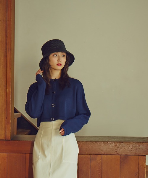 N.(N. Natural Beauty Basic)(エヌエヌナチュラルビューティーベーシック)の「◆ミラノリブクロップドカーディガン(カーディガン/ボレロ・レディース・ネイビー/レッド/グリーン/ナチュラル・MEDIUM)」の22枚目の写真