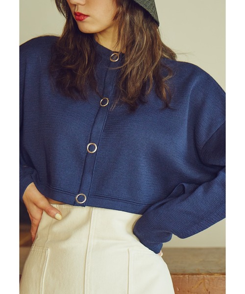 N.(N. Natural Beauty Basic)(エヌエヌナチュラルビューティーベーシック)の「◆ミラノリブクロップドカーディガン(カーディガン/ボレロ・レディース・ネイビー/レッド/グリーン/ナチュラル・MEDIUM)」の20枚目の写真