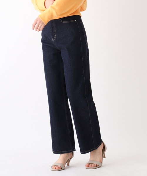 OPAQUE.CLIP(オペークドットクリップ)の「◆リサイクルコットンデニム 204バギー(その他パンツ・レディース・ダークネイビー/ネイビー・42/40/38)」の5枚目の写真