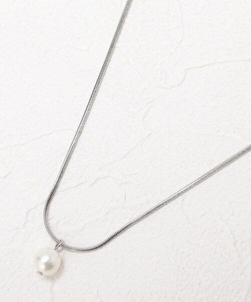 couture brooch（クチュールブローチ）の「◆さびにくい　ステンレスパールトップネックレス（ネックレス・レディース・ゴールド/シルバー・00）」の5枚目の写真