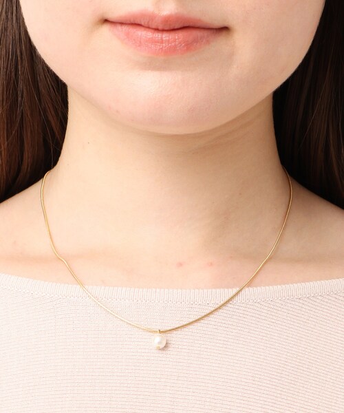 couture brooch（クチュールブローチ）の「◆さびにくい　ステンレスパールトップネックレス（ネックレス・レディース・ゴールド/シルバー・00）」の8枚目の写真