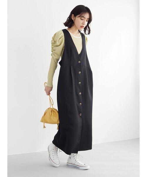 Green　Parks（グリーンパークス）の「ボーダーパワーショルダープルオーバー（Tシャツ/カットソー・レディース・アイボリー/ミント・FREE）」の3枚目の写真