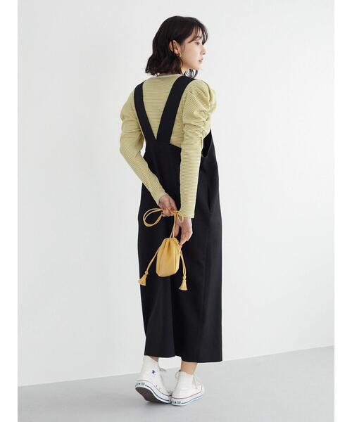 Green　Parks（グリーンパークス）の「ボーダーパワーショルダープルオーバー（Tシャツ/カットソー・レディース・アイボリー/ミント・FREE）」の4枚目の写真