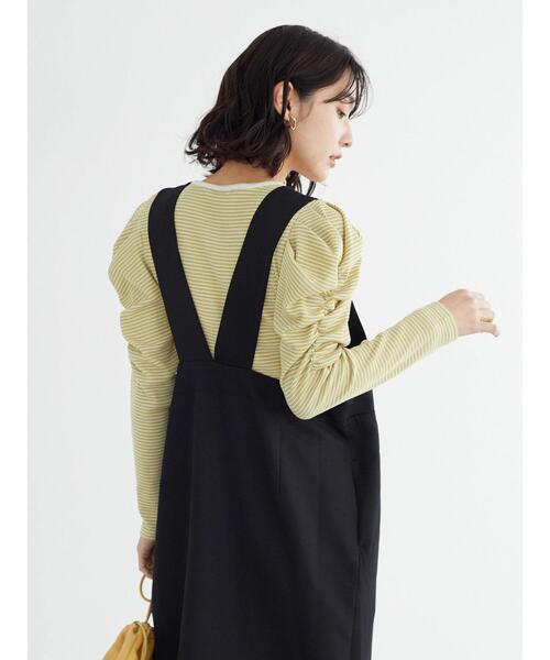 Green　Parks（グリーンパークス）の「ボーダーパワーショルダープルオーバー（Tシャツ/カットソー・レディース・アイボリー/ミント・FREE）」の7枚目の写真