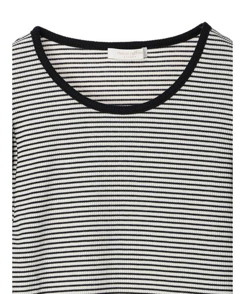 Green　Parks（グリーンパークス）の「ボーダーパワーショルダープルオーバー（Tシャツ/カットソー・レディース・アイボリー/ミント・FREE）」の17枚目の写真