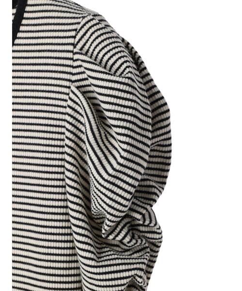 Green　Parks（グリーンパークス）の「ボーダーパワーショルダープルオーバー（Tシャツ/カットソー・レディース・アイボリー/ミント・FREE）」の21枚目の写真