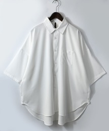 Starting Over | ポリストレッチ ドロップショルダー 半袖ビッグシャツ(シャツ/ブラウス)