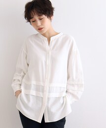 INDIVI | 【洗える/春カラー】タックデザインパフスリーブ ブラウス(シャツ/ブラウス)