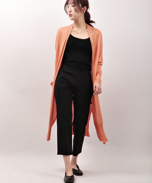 BRODIAEA(ブローディア)の「BRODIAEA ひんやり スリット入り ストレートパンツ (吸放湿+UVカット+接触冷感)(その他パンツ・レディース・ブラック/サンドベージュ/シルバーグレー/オフホワイト・42/40)」の14枚目の写真