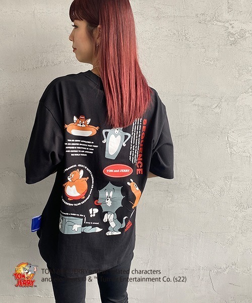 B ONE SOUL（ビーワンソウル）の「【WEB限定】[SEQUENCE BY B-ONE-SOUL/シークエンス] トムとジェリー FUNNY COLLAGE バックプリントTシャツ（Tシャツ/カットソー・レディース・ブラック/ホワイト/グリーン・XL/L/M）」の14枚目の写真
