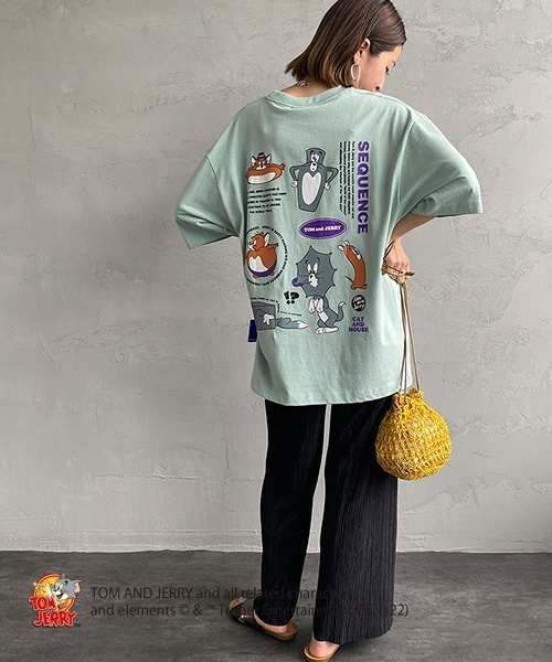 B ONE SOUL（ビーワンソウル）の「【WEB限定】[SEQUENCE BY B-ONE-SOUL/シークエンス] トムとジェリー FUNNY COLLAGE バックプリントTシャツ（Tシャツ/カットソー・レディース・ブラック/ホワイト/グリーン・XL/L/M）」の19枚目の写真