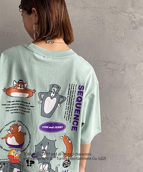 B ONE SOUL（ビーワンソウル）の「【WEB限定】[SEQUENCE BY B-ONE-SOUL/シークエンス] トムとジェリー FUNNY COLLAGE バックプリントTシャツ（Tシャツ/カットソー・レディース・ブラック/ホワイト/グリーン・XL/L/M）」の17枚目の写真