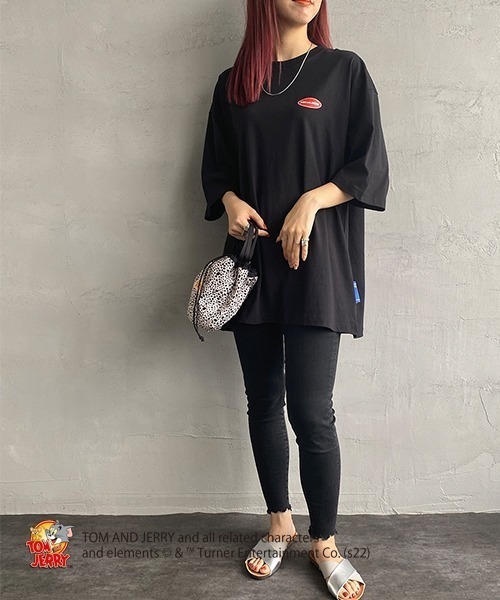 B ONE SOUL（ビーワンソウル）の「【WEB限定】[SEQUENCE BY B-ONE-SOUL/シークエンス] トムとジェリー FUNNY COLLAGE バックプリントTシャツ（Tシャツ/カットソー・レディース・ブラック/ホワイト/グリーン・XL/L/M）」の21枚目の写真