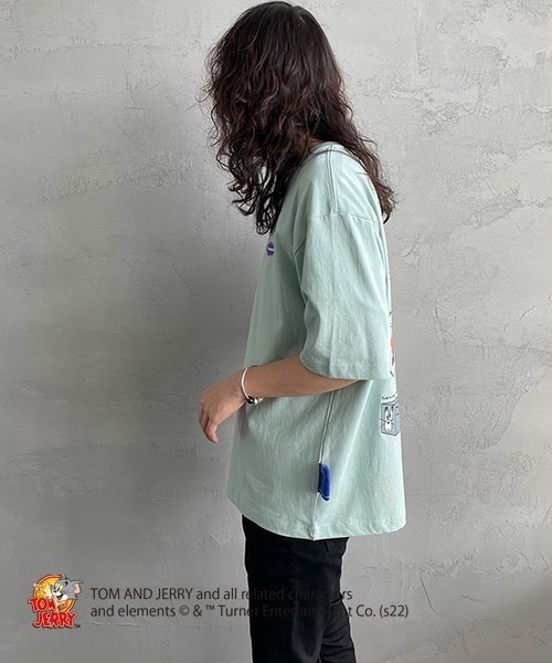 B ONE SOUL（ビーワンソウル）の「【WEB限定】[SEQUENCE BY B-ONE-SOUL/シークエンス] トムとジェリー FUNNY COLLAGE バックプリントTシャツ（Tシャツ/カットソー・レディース・ブラック/ホワイト/グリーン・XL/L/M）」の10枚目の写真