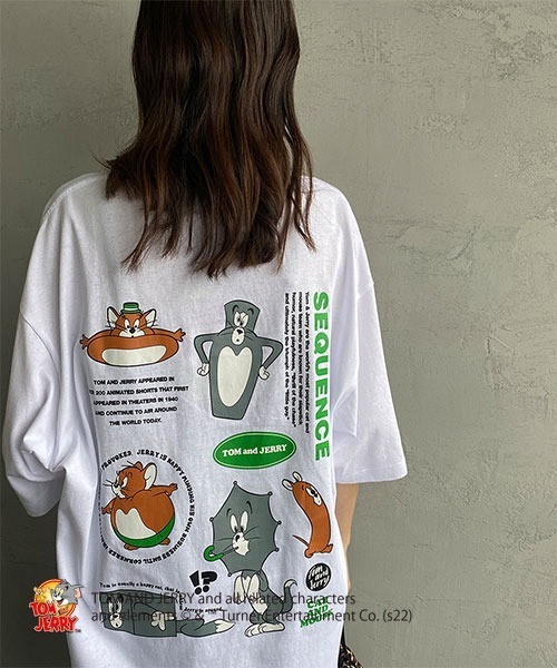 B ONE SOUL（ビーワンソウル）の「【WEB限定】[SEQUENCE BY B-ONE-SOUL/シークエンス] トムとジェリー FUNNY COLLAGE バックプリントTシャツ（Tシャツ/カットソー・レディース・ブラック/ホワイト/グリーン・XL/L/M）」の20枚目の写真