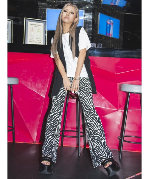 EGOIST（エゴイスト）の「ストレッチアニマルフレアパンツ（その他パンツ・レディース・ブラック/ブラウン・FREE）」の10枚目の写真