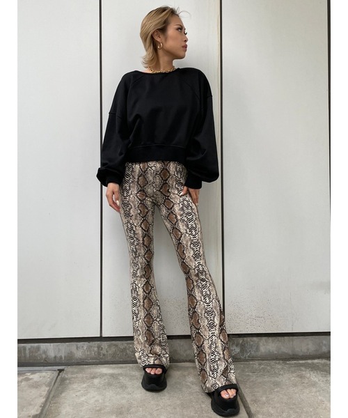 EGOIST（エゴイスト）の「ストレッチアニマルフレアパンツ（その他パンツ・レディース・ブラック/ブラウン・FREE）」の17枚目の写真