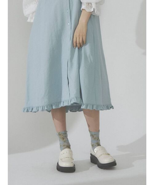 merry jenny（メリージェニー）の「フリルローファー（ローファー・レディース・アイボリー/ブラック・MEDIUM/LARGE）」の9枚目の写真