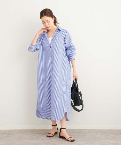 FRAMeWORK（フレームワーク）の「イージーケア シャツワンピース◆（シャツワンピース・レディース・ブラック/モカ/ブルー系その他・FREE）」の12枚目の写真