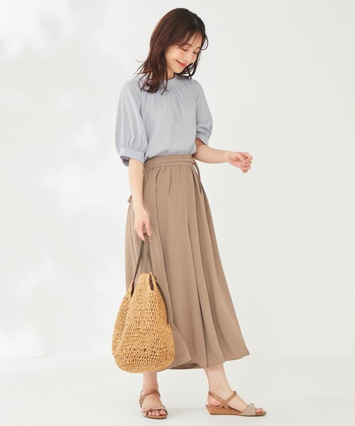 ANY SIS（エニィスィス）の「【洗える】トロミワイドタック パンツ（その他パンツ・レディース・黄土色系/ネイビー系・1/2/3）」の8枚目の写真