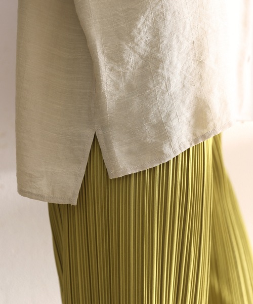 Java（ジャバ）の「《JaVaジャバ コラボ》男前ニッチがマッチ。メンズライククレリックシャツ（シャツ/ブラウス・レディース・ベージュ/オフホワイト/ブルー/ライトカーキ/イエロー・SMALL/MEDIUM/LARGE/X-LARGE）」の19枚目の写真