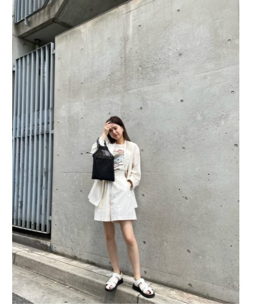 MOUSSY（マウジー）の「DOUBLE BREASTED BOXY ジャケット（チェスターコート・レディース・ライトブルー/オフホワイト/ライトベージュ・2/1）」の17枚目の写真